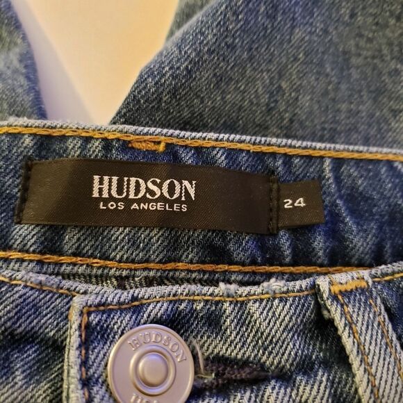 Hudson Freya Denim Biker Shorts Sz 24 - Picture 6 of 10